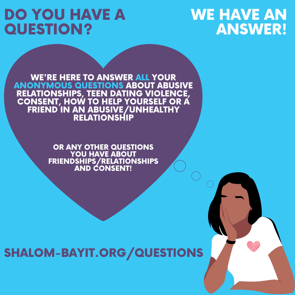 Anonymous Questions graphic with Link Shalom BayitShalom Bayit
